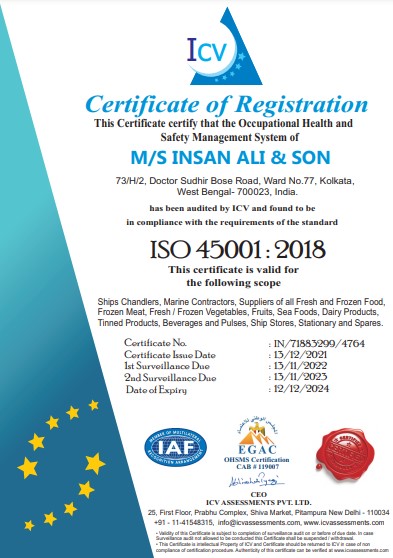 ISO 45001:2018 Health & Safety Certificate